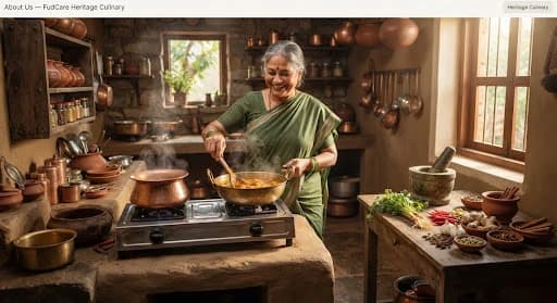 Master chef tempering spices in hot mustard oil