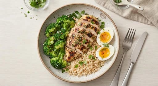 Non-veg fitness dabba with grilled chicken and boiled eggs